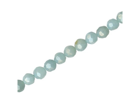 Amazonite Gemstone Bead, Faceted Round, 6mm (strand)