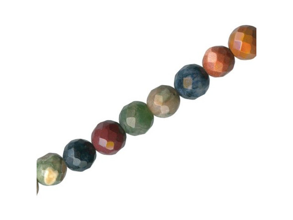 Mixed Stone Beads, Faceted Round, 8mm (strand)