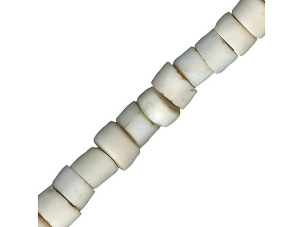 Trade Beads, White Masai Spacers, 10-12mm (strand)