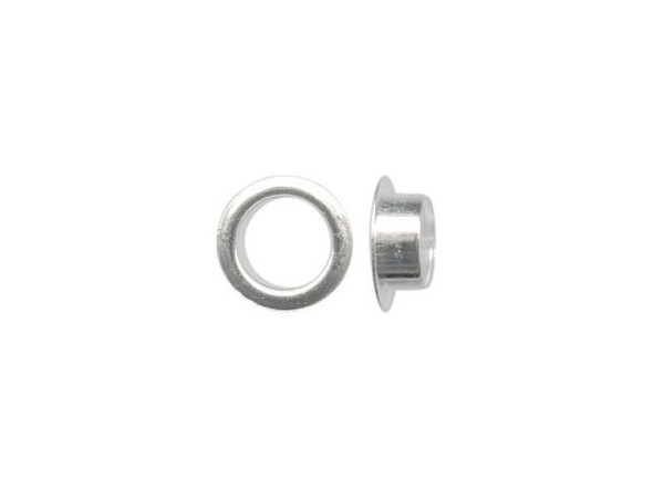 Sterling Silver Bead Grommet, 5mm (10 Pieces)