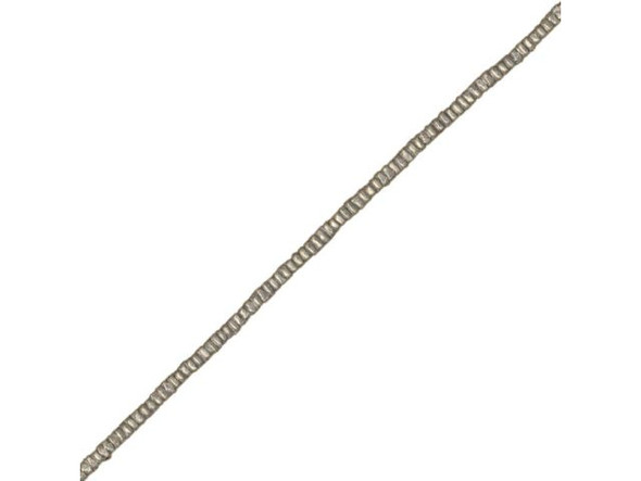 Trade Beads, 2-3mm White Metal Barrel Heishi - Special Purchase (strand)