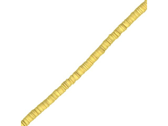 Trade Beads, Vinyl, Heishi, 3mm - Yellow (strand)