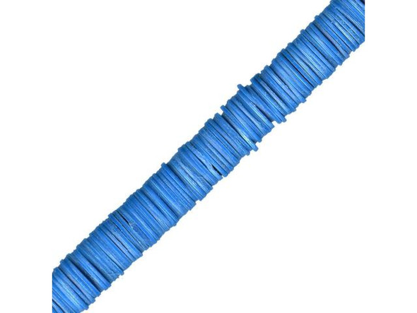 Trade Beads, Vinyl, Heishi, 10mm - Blue (strand)