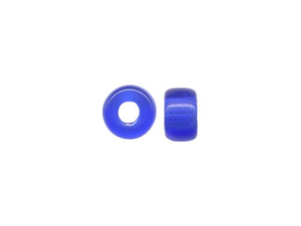 Czech Glass Bead, Roller, 6mm - Cobalt (25 gram)