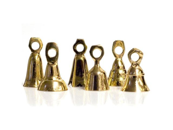 Bell, Brass, Jingling, Assorted, 1-1/2-2" (strand)