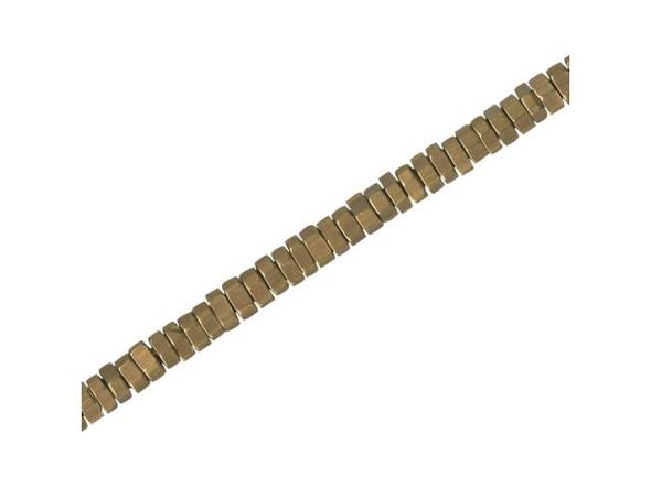 Brass Triangle Heishi Bead (strand)
