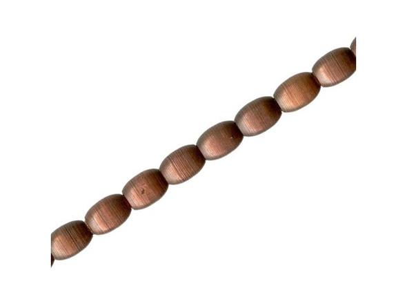 Antiqued Copper Plated Beads, Oval, 5x7mm - Special Purchase (strand)