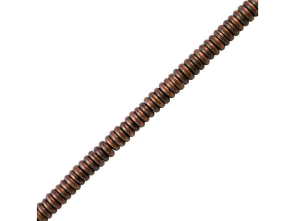 Antiqued Copper Plated Beads, Rondelle, 4.5x2mm - Special Purchase (strand)