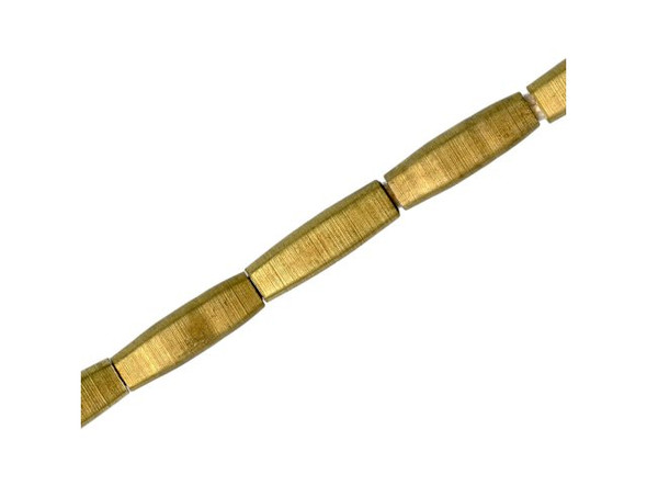 Antiqued Brass Plated Beads, Pipe - Special Purchase (strand)