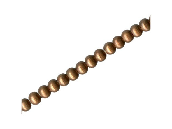 Antiqued Copper Plated Beads, Round, 6mm - Special Purchase (strand)