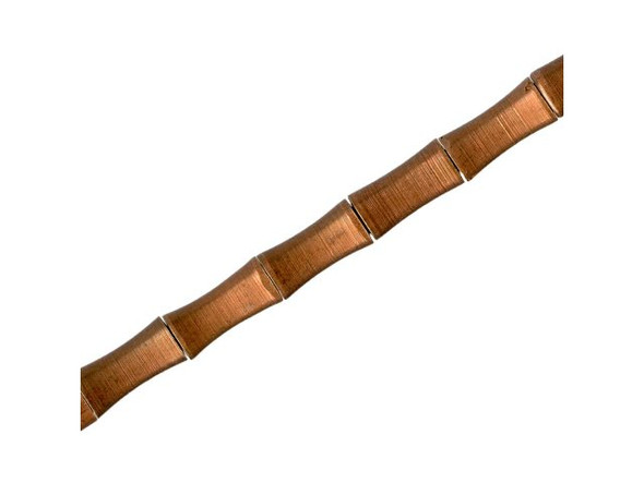 Antiqued Copper Plated Beads, Bamboo, 5.3x12mm - Special Purchase (strand)