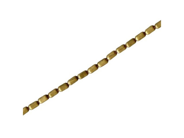 Antiqued Brass Plated Beads, Rice, 2x5mm - Special Purchase (strand)