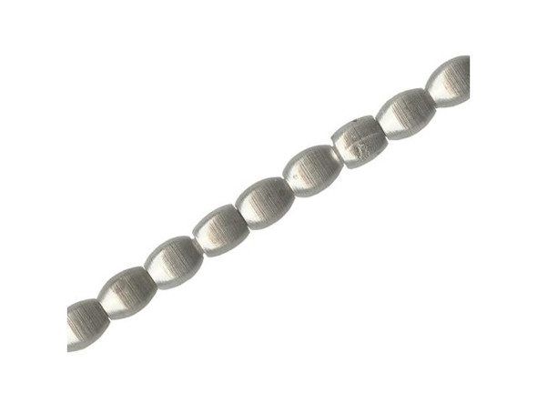 Antiqued Silver Plated Beads, Oval, 5x7mm - Special Purchase (strand)