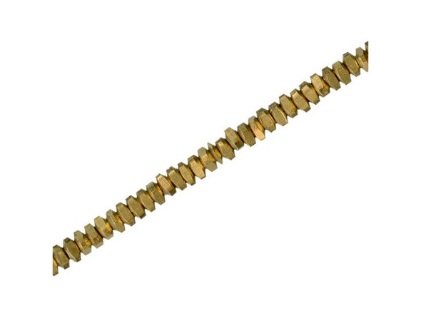 Antiqued Brass Plated Heishi Beads, Triangle, 4x2mm - Special Purchase (strand)