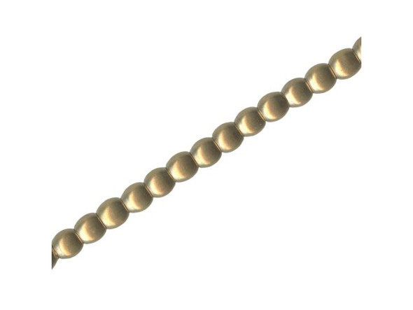 Antiqued Brass Plated Beads, Barrel, 4.5x5mm - Special Purchase (strand)