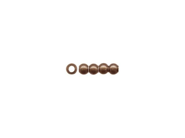 Antiqued Copper Plated Metal Beads, Round, 2mm (100 Pieces)