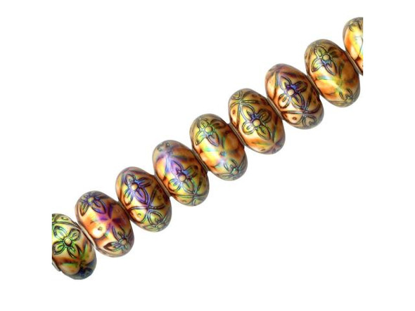 Color-Changing Mirage Bead, Rosy-Posy (10 Pieces)