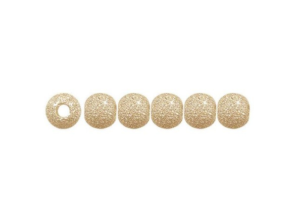 Gold-Filled Beads, Round, 4mm Stardust (10 Pieces)