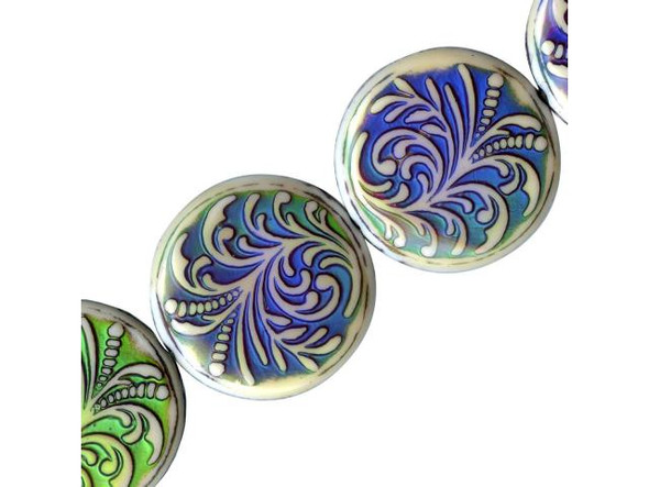 Color-Changing Mirage Bead, Fountain-Fern (strand)