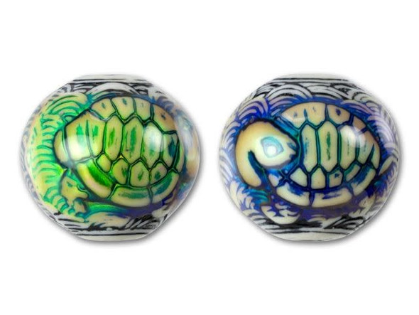 Color-Changing Mirage Bead, Turtle-Island (10 Pieces)