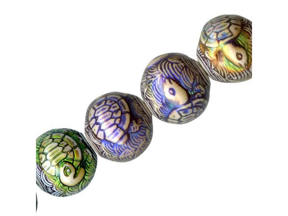 Color-Changing Mirage Bead, Turtle-Island (10 Pieces)