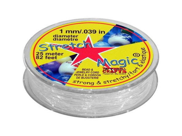  Stretch Magic Bead & Jewelry Cord - Strong & Stretchy, Easy to  Knot - Black Color - 0.8mm diameter - 25-meter (82 ft) spool - Elastic  String for making beaded jewelry : Arts, Crafts & Sewing