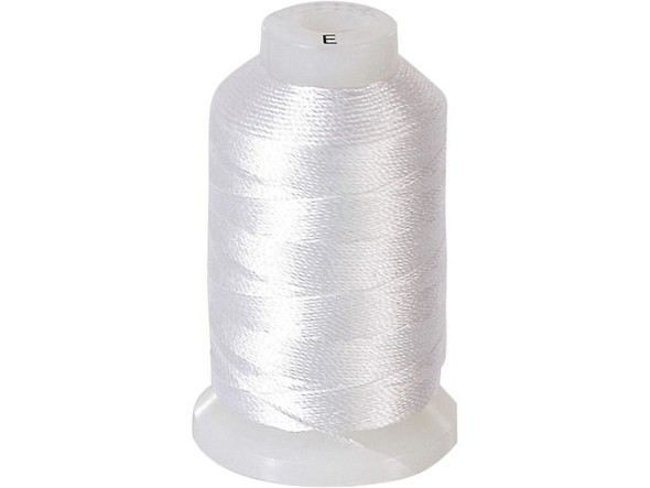 The BeadSmith Silk Thread, Size E, 0.5oz Spool - White (spool)