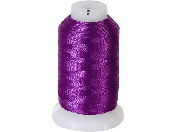 The BeadSmith Silk Thread, Size E, 0.5oz Spool - Plum (spool)