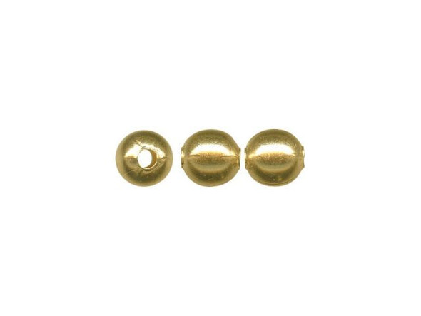 5mm Round Brass Beads (100 Pieces)
