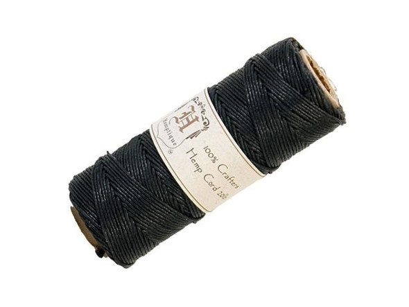 Hemp Cord, 50gm Spool, 20lb Test - Black (Spool)