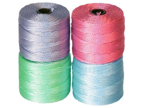 The BeadSmith Super-Lon, Bead Cord Color Mix - Pastels Mix (pack)