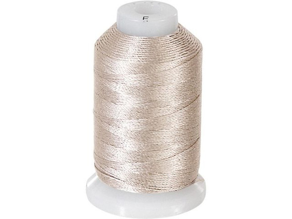 The BeadSmith Silk Thread, Size E, 0.5oz Spool - Ecru (spool)