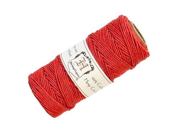 Hemp Cord, 50gm Spool, 20lb Test - Red (Spool)