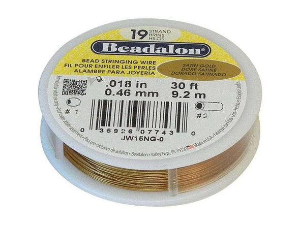 What is Beadalon?     Durable, flexible, multistrand twisted  wire cable with a smooth abrasion-resistant nylon coating.    Very easy to use - no needle required. Instead of knotting,  finish the ends with crimp beads.    Kink resistant: the higher the strand count, the better the  resistance. 7-strand is similar to other brands of tigertail but  has a smoother coating, and 19-strand is even more supple than 7-strand. Beadalon 49 Strand is the softest and most flexible of all Beadalon varieties.    For best durability use the largest diameter that fits your  beads, and the largest number of strands (7, 19 or 49) that fit  your budget.    Beadalon does not stretch, even with heavy beads. Great for  crystal necklaces, gemstones, handmade glass beads, delicate seed beads, freshwater pearls, and anything  that you want to last for decades.For help choosing the perfect size of crimp beads for each size of Beadalon, see Crimps & Cable Size Chart.   See Related Products links (below) for similar items and additional jewelry-making supplies that are often used with this item.