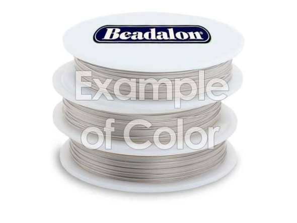 Beadalon Beading Wire, 19 Strand, 0.015", 30' Spool - Silver Satin (30 foot)