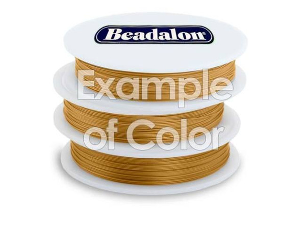 Beadalon Beading Wire, 7-Strand, 0.018", 30ft - Gold Satin (Spool)