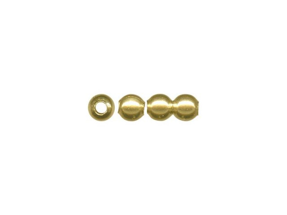3mm Round Brass Beads (100 Pieces)