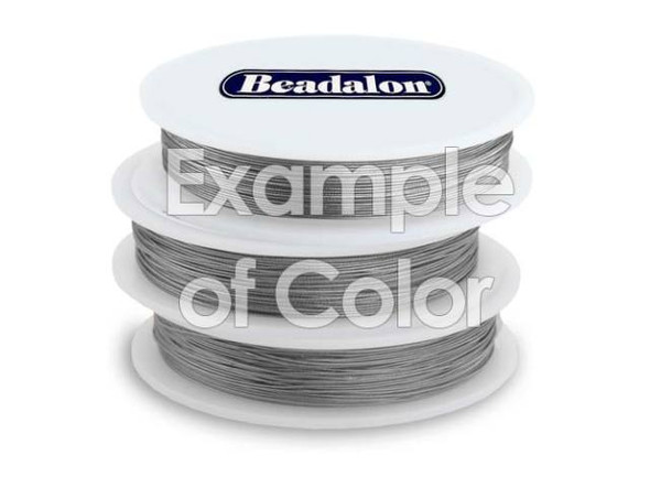 Beadalon Beading Wire, 7-Strand, 0.018", 30' Spool - Bright Steel (30 foot)