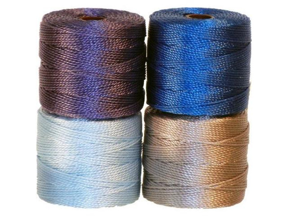 The BeadSmith Super-Lon, Bead Cord Color Mix - Serenity Mix (pack)