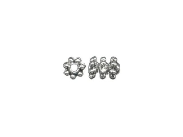 Beads, Cast, Daisy, 4x1.5mm (100 Pieces)