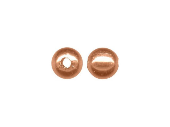 Copper Beads, Round, 6mm (100 Pieces)