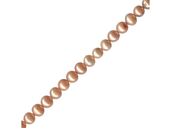 Freshwater Pearl Beads, Potato, 4mm - Rose (strand)