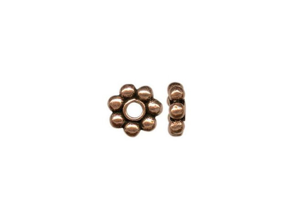 Handmade Copper Beads, Spacer, Flower (strand)