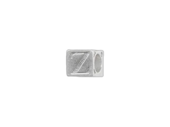 Sterling Silver Square Beads for Jewelry Making Alphabet Letter O
