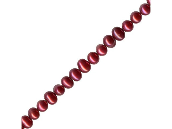 Freshwater Pearl Beads, Potato, 4mm - Garnet Color (strand)