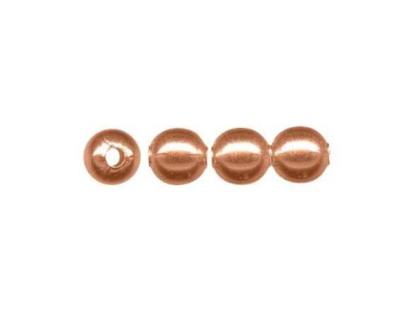 Copper Beads, Round, 5mm (100 Pieces)