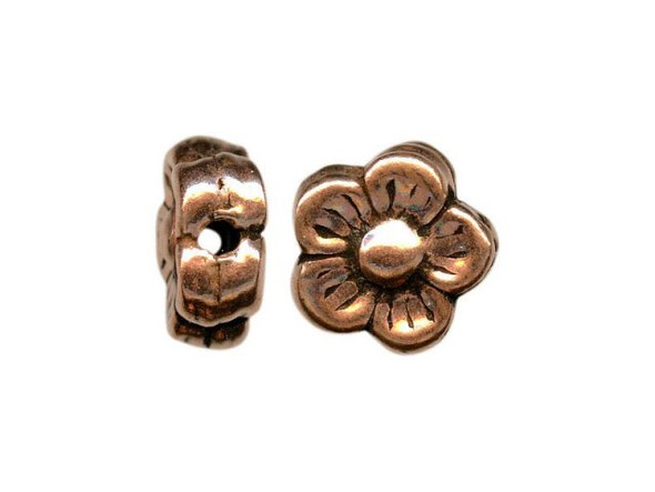 Handmade Copper Beads, Flower (strand)