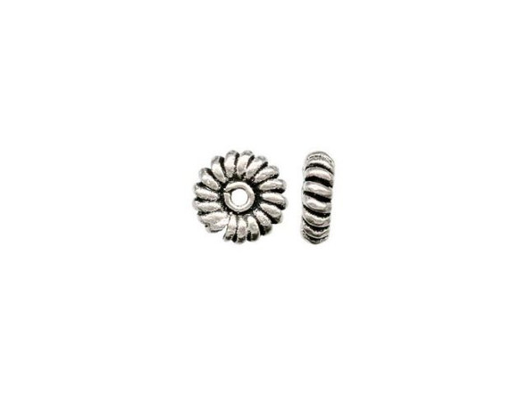 Silver Plated Metal Beads, Spacer, Coil (strand)