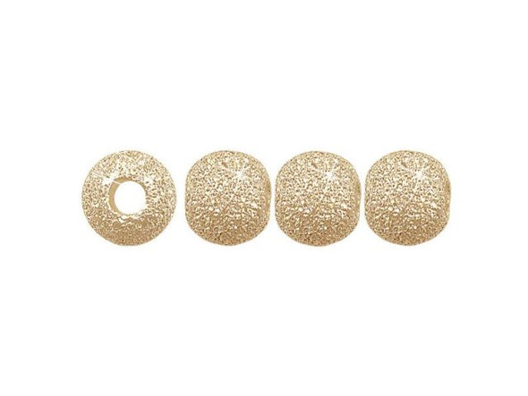 Gold-Filled Beads, Round, 6mm Stardust (10 Pieces)