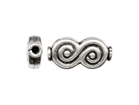Silver Plated Metal Beads, Spiral (strand)